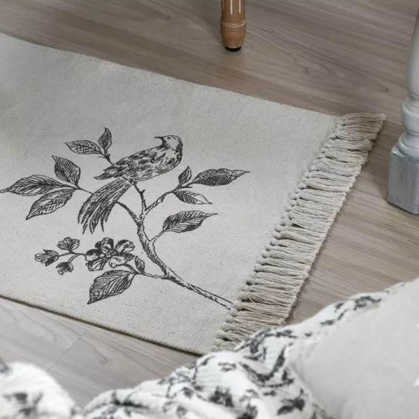 Baumwollteppich (60 x 90 cm) Clarine Cremewei�