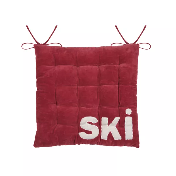 Cuscino per sedia quadrato in velluto (38 x 38 cm) Chamonix Rosso