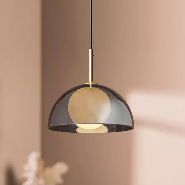 Lampadario in vetro (D20 cm) Lum�a Nero