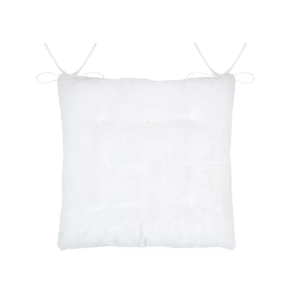 Cuscino per sedia quadrato in finta pelliccia (40 x 40 cm) Asgard Bianco