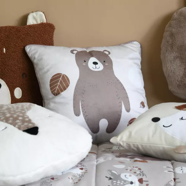 Coussin enfant carr� (40 x 40 cm) Gabin Taupe
