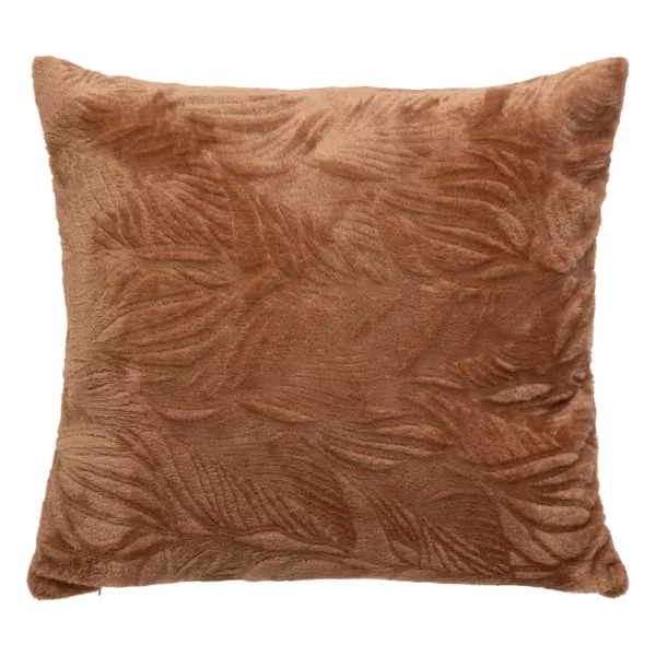 Coussin carr� flanelle (40 x 40 cm) Ryo Marron