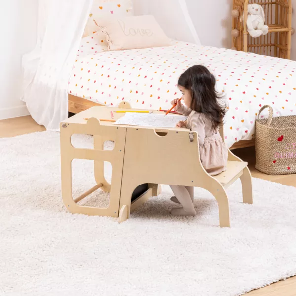 Tour d'observation bureau bois (H91 cm) Alba Marron