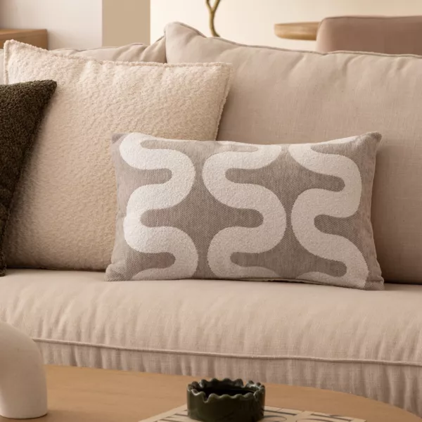 Housse de coussin rectangulaire (30 x 50 cm) Jeni Beige