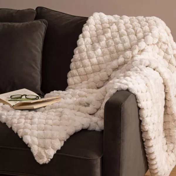 Plaid ecopelliccia (120 x 160 cm) Adriel Beige