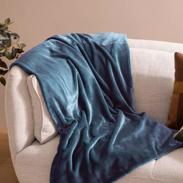 Manta suave franela (180 x 230 cm) Cuddly Azul oscuro
