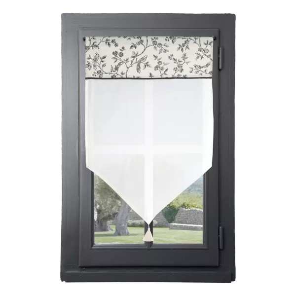 Zipfelgardine (60 x 90 cm) Clarine Cremewei�