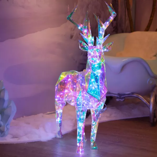 Beleuchtetes Rentier 90 Micro LED (H90 cm) Ice Kaltwei�