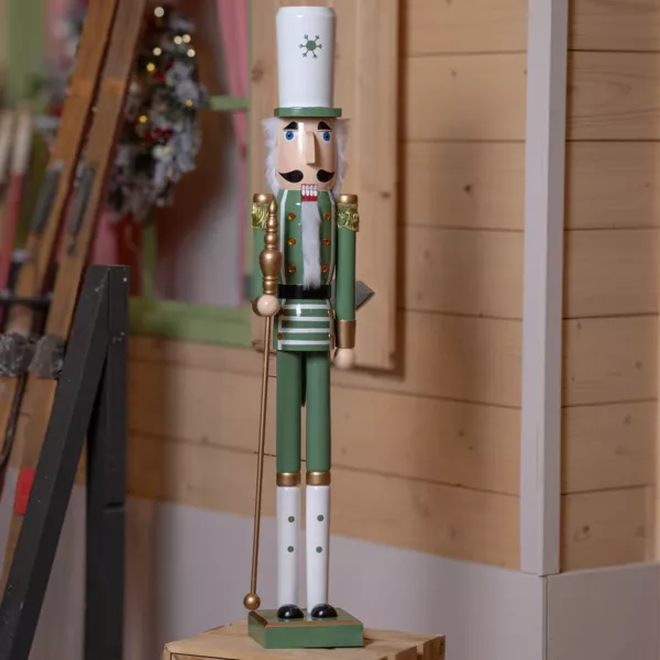 Soldado Cascanueces de madera (H92 cm) Viktor Verde