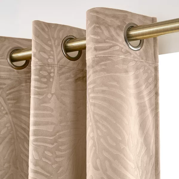 Rideau obscurcissant velours (140 x 280 cm) Fern Taupe
