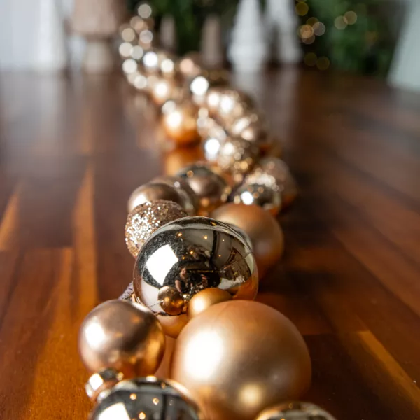 Guirnalda de Navidad (180 cm) Bolas de Navidad Oro