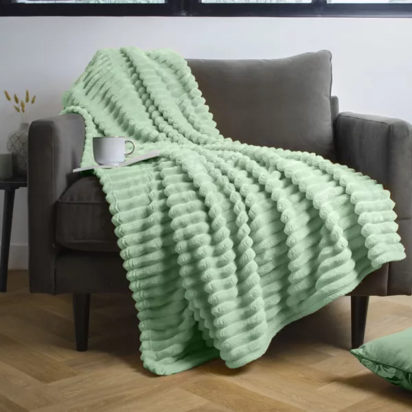 Manta suave (125 x 150 cm) Dune Verde salvia