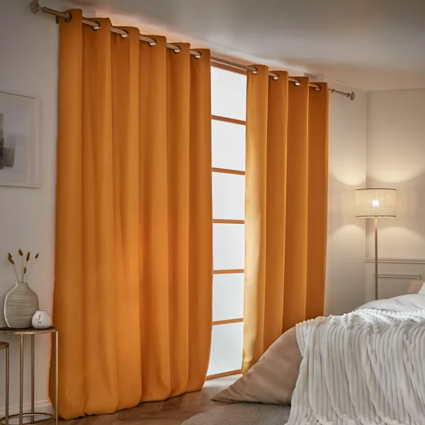 Halbverdunkelnder Thermovorhang (180 x 260 cm) Calore Honiggelb