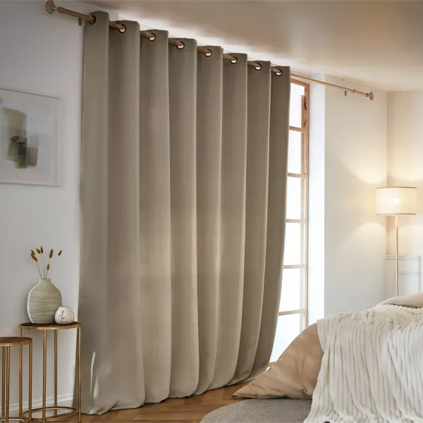 Rideau obscurcissant thermique (280 x 260 cm) Calore Taupe