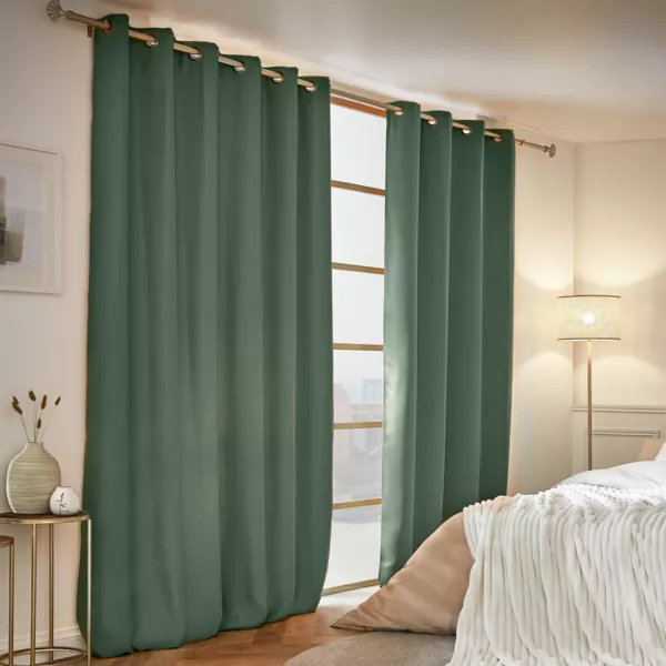 Thermisch verduisteringsgordijn (180 x 260 cm) Calore Rozemarijn groen