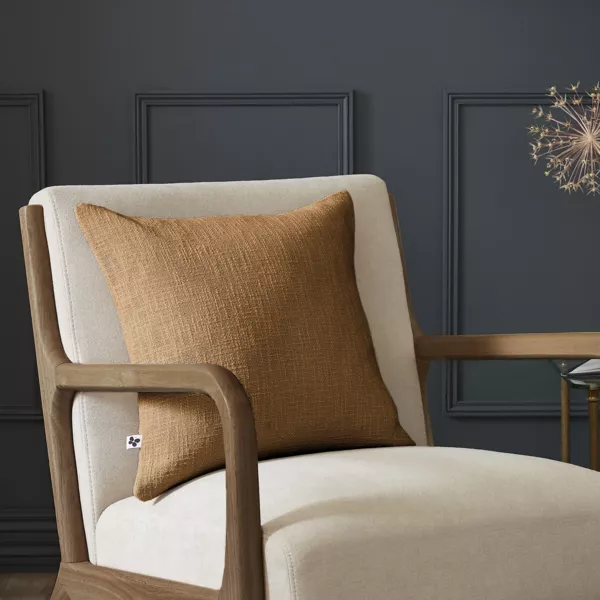 Coussin carr� coton (45 x 45 cm) Sixtine Camel