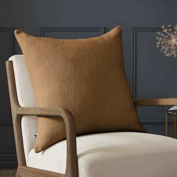 Coussin carr� coton (60 x 60 cm) Sixtine Camel