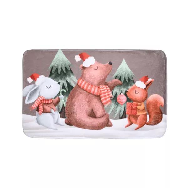 Tapis de No�l antid�rapant (45 x 75 cm) Flanelle Lucien Taupe