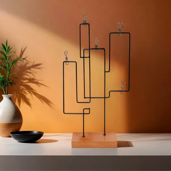 Cornice portafoto 5 foto (Alt 45 cm) Cactus Nero