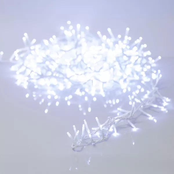 Guirlande lumineuse 11 m 500 LED c�ble blanc Luxe Blanc froid 