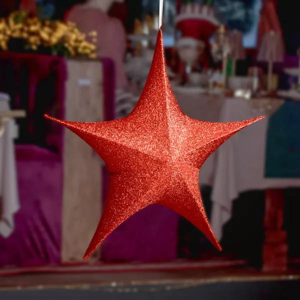 Adorno para colgar (D135cm) Estrella gigante Rojo