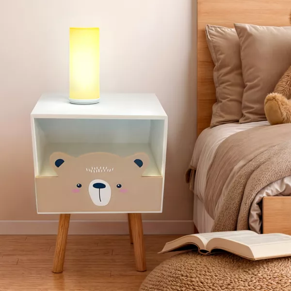Mesa de noche infantil madera (H45 cm) Osito Marr�n