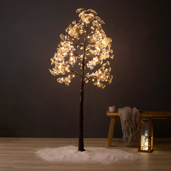 Arbre lumineux 180 LED (H180 cm) Gypsophile givré Blanc chaud