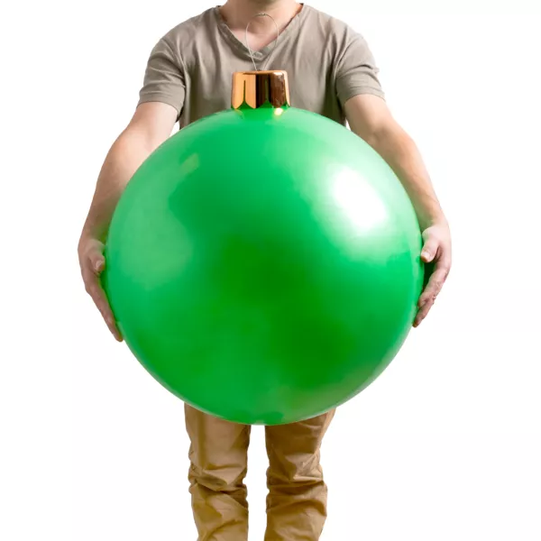 Stor oppustelig julekugle (D65 cm) Gr�n