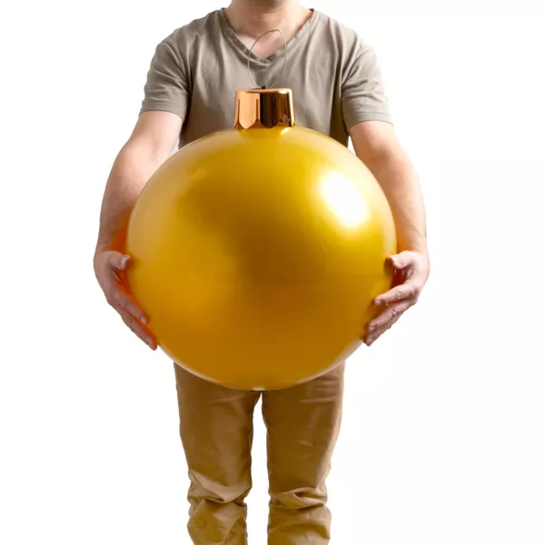 Grande boule de No�l gonflable (D45 cm) Or