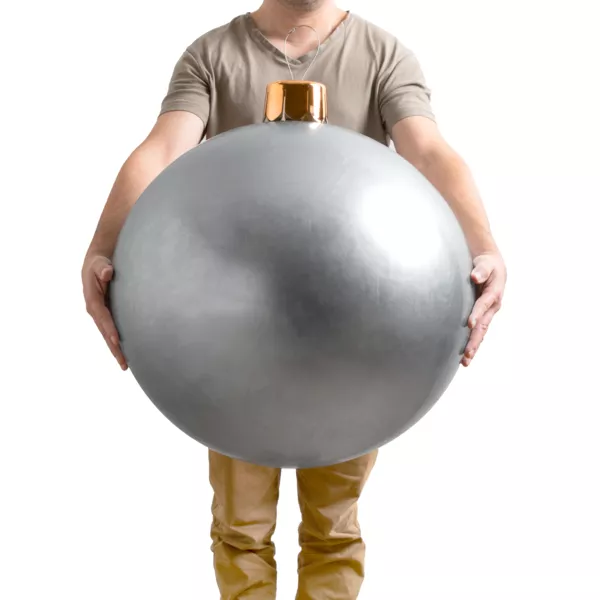 Aufblasbare Weihnachtskugel D65 cm Silber