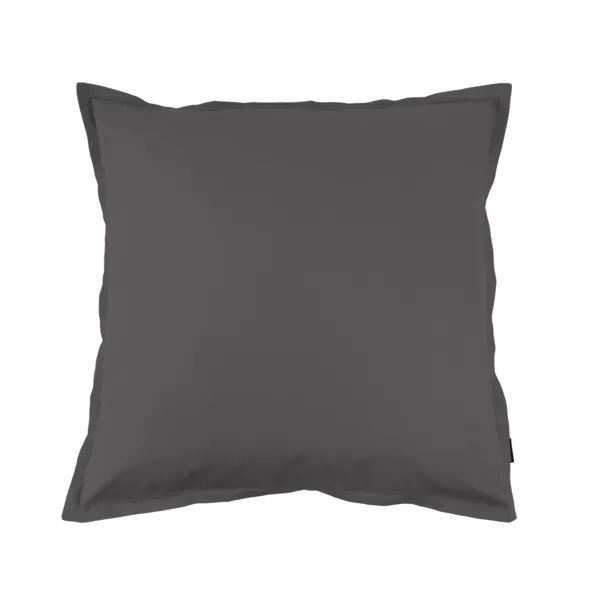Taie d'oreiller carr�e percale de coton (65 x 65 cm) Cali Gris anthracite