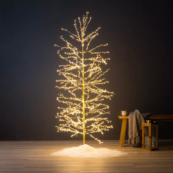 Arbre lumineux 1755 LED (H180 cm) Christmas Luxe Or et blanc chaud