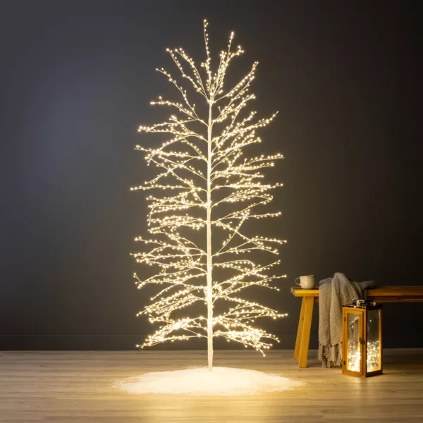 Lysende tr� med 1755 LED'er (H180 cm) Christmas Luxe Hvid og varm hvid