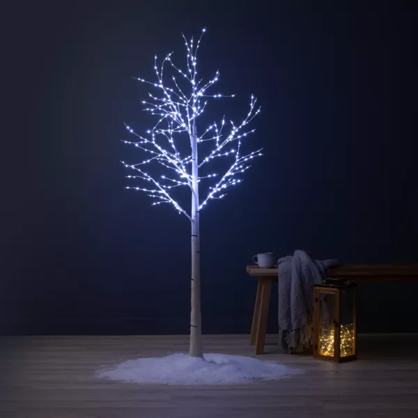 Verlichte berkenboom Wills Micro LED H150 cm Koud wit