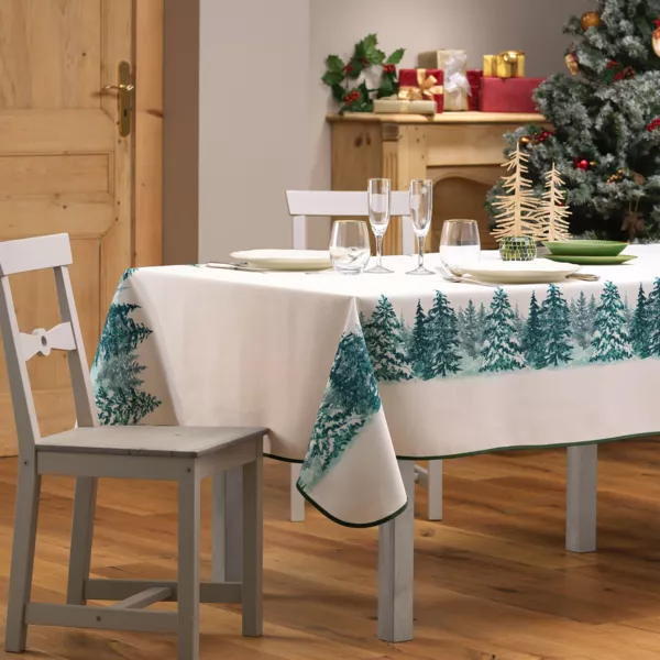 Rektangul�r juledug (150 x 240 cm) Christmas Ecru