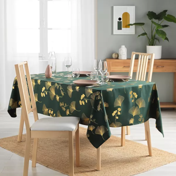 Mantel rectangular (L300 cm) Bloomy Verde