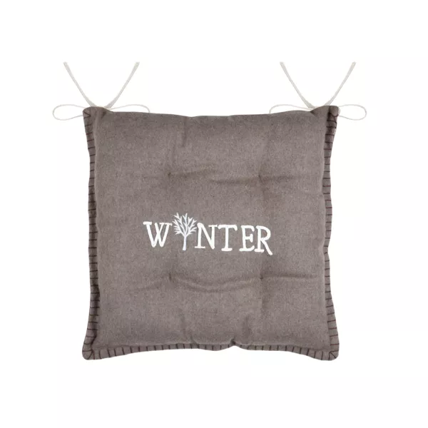 Coussin de chaise carr� velours (38 x 38 cm) Landry Taupe
