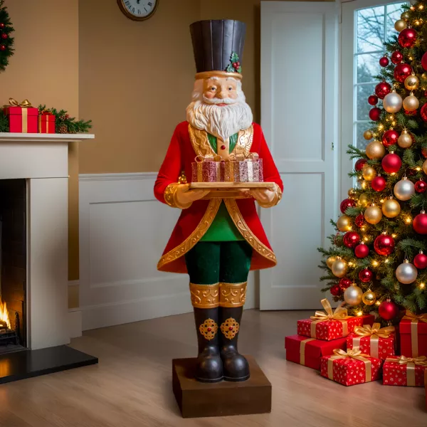 Reusachtige Kerstman (H175 cm) Gabriel gekleed in Rood