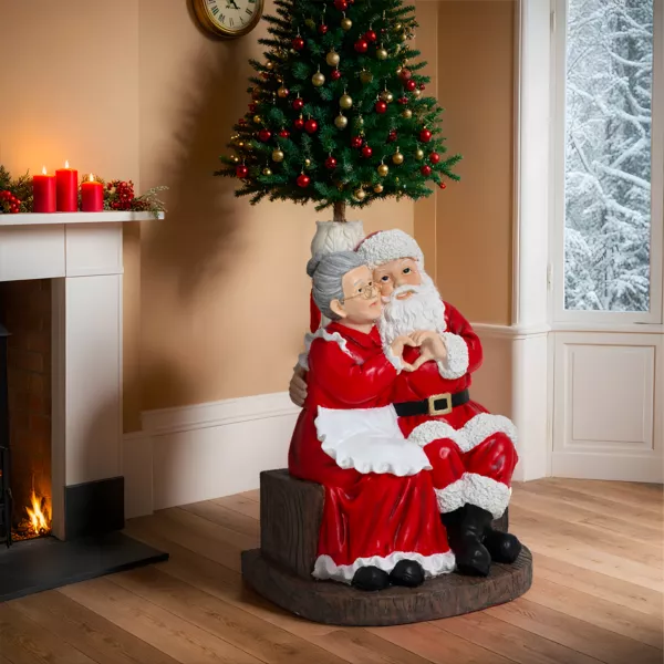 Soporte para �rbol de Navidad gigante (Altura 97 cm) Pap� y Mam� Noel
