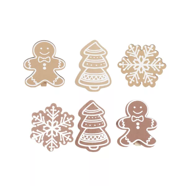 6er Set Streudekorationen (H6 cm) Weihnachtsleckereien