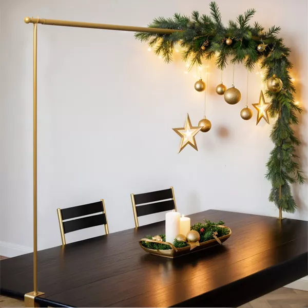 Tafeldecoratie, stang, klemframe, decoratief metaal, zwart