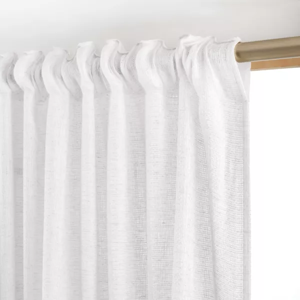 Gardine Leinen-Optik Stangendurchzug (280 x 240 cm) Luca Wei�