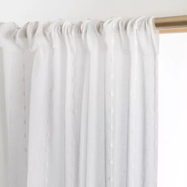 Gardine Stangendurchzug & Pompons (140 x 240 cm) Axel Wei�