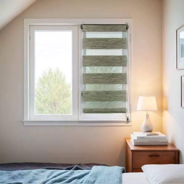 Tenda a rullo Giorno/Notte (60 x 90 cm) Verde sfumato