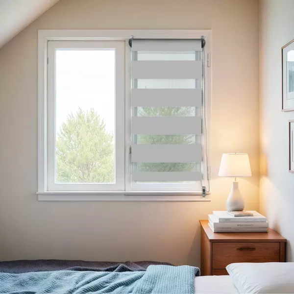 Doppelrollo Tag & Nacht (45 x H90 cm) Hellgrau