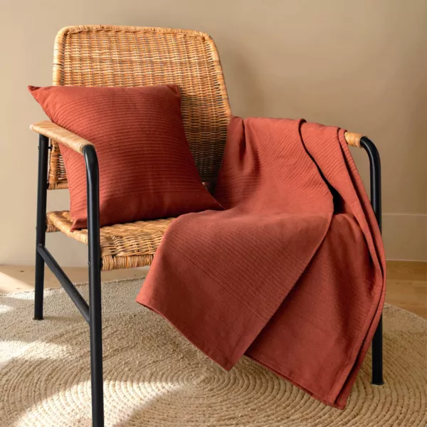 Cubrecama algod�n tejido (220 x 250 cm) L�a Terracota