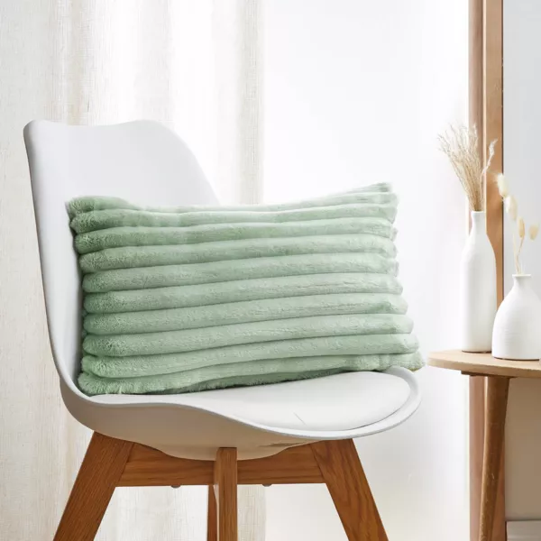 Funda de coj�n rectangular franela (30 x 50 cm) Dune Verde salvia