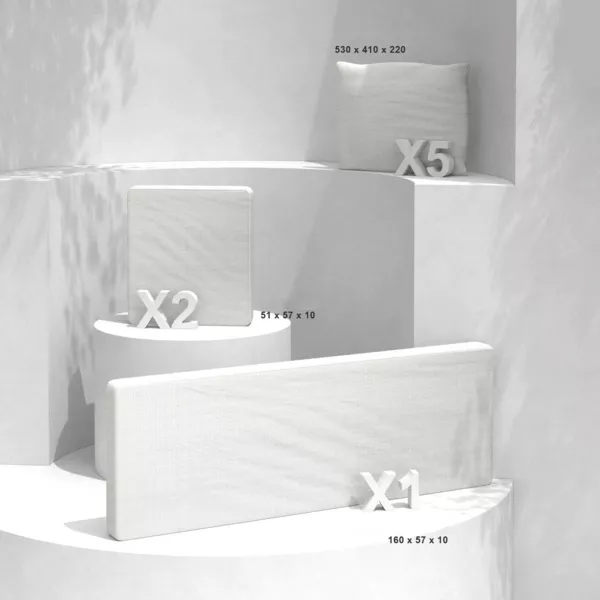 Fundas de coj�n de reemplazo para el conjunto de jard�n Calvi 5 personas - Blanco