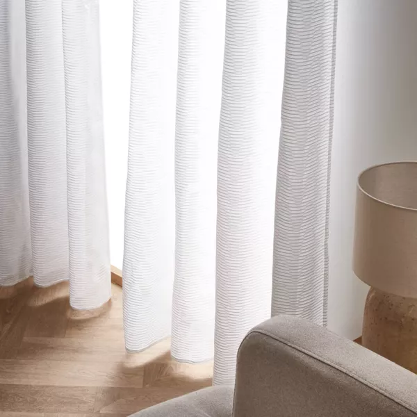 Tenda trasparente con occhielli (180 x 240 cm) Ma�l Bianco