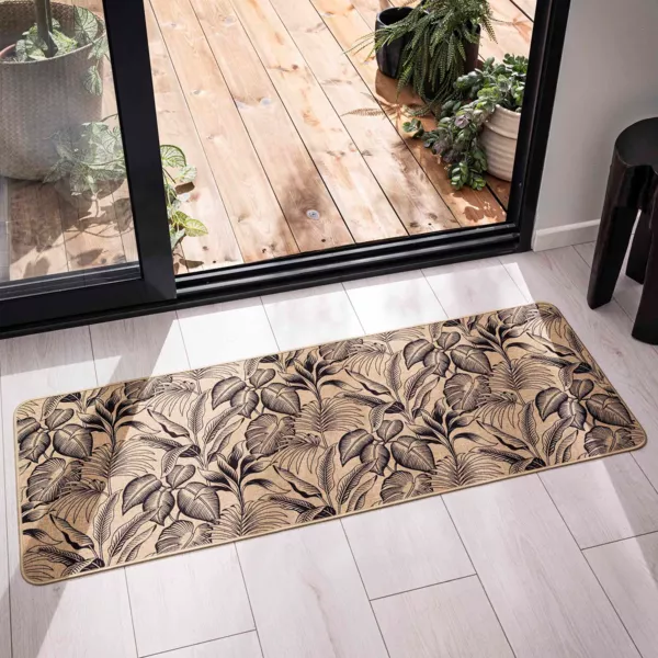 Tappeto antiscivolo tessuto (45 x 120 cm) Stylis Nero